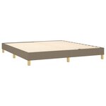 vidaXL Sommier à lattes de lit avec matelas LED Taupe 180x200 cm Tissu