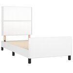 vidaXL Cadre de lit avec tête de lit Blanc 80x200 cm Similicuir