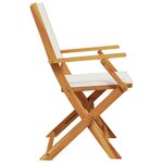 vidaXL Chaises de jardin pliantes lot de 6 tissu et bois massif