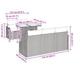 vidaXL Ensemble de canapés de jardin de 6 pièces avec coussins gris clair  rotin polyéthylène