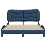 vidaXL Cadre de lit avec tête de lit Bleu 120x200 cm Tissu