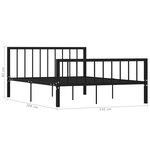 vidaXL Cadre de lit sans matelas noir métal 140x200 cm