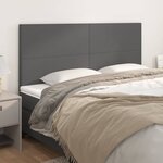vidaXL Têtes de lit 4 Pièces Gris 100x5x78/88 cm Similicuir