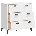 vidaXL Commode VIKEN blanc bois d'ingénierie