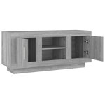 vidaXL Meuble TV sonoma gris 102x35x45 cm bois d'ingénierie