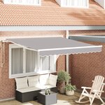 Store Rétractable automatique vidaXL Gris clair 300x250 cm