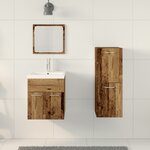 vidaXL Ensemble de meubles de salle de bain 3 pièces Bois vieilli