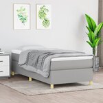 vidaXL Cadre de lit sans matelas gris clair 90x200 cm tissu