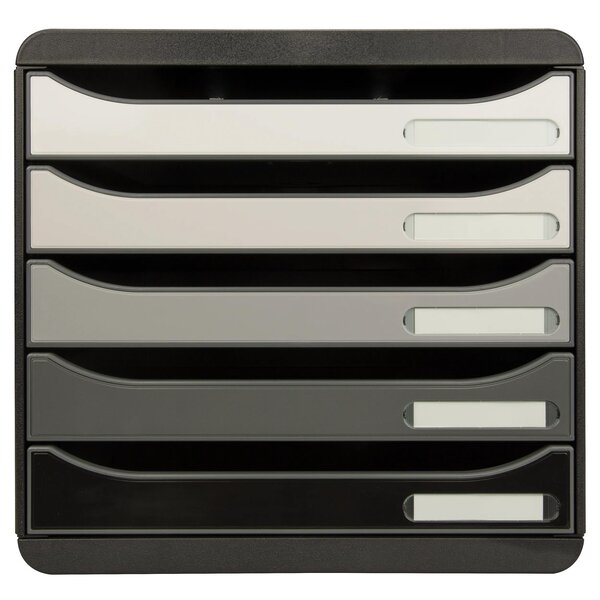 Module De Classement Big Box Plus 5 Tiroirs Shades Of Grey - Nuances De Gris - Exacompta