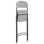 vidaXL Chaises de bar pliables lot de 2 PEHD et acier Blanc