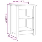 vidaXL Tables de chevet 2 Pièces 40x35x55 cm Bois de pin solide