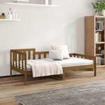 vidaXL Lit de jour Marron miel 90x190 cm Bois de pin massif