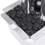 vidaXL Fontaine de jardin Argenté 48x34x88 cm Acier inoxydable