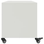 vidaXL Meuble TV blanc 68x39x43 5 cm acier laminé à froid