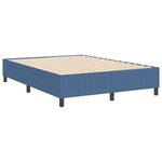 Lit Box Spring vidaXL Bleu 140x200 cm en Tissu Côtelé
