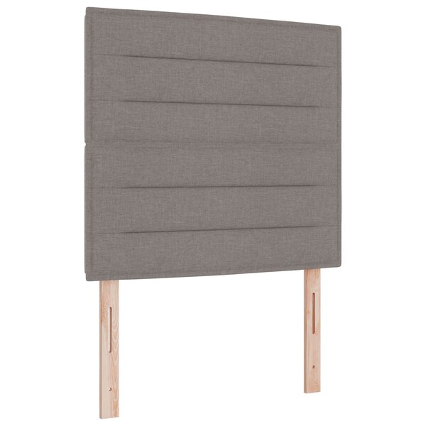 vidaXL Tête de lit LED Design Lignes Taupe 90 cm Tissu