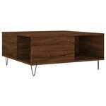vidaXL Table basse chêne marron 80x80x36 5 cm bois d'ingénierie
