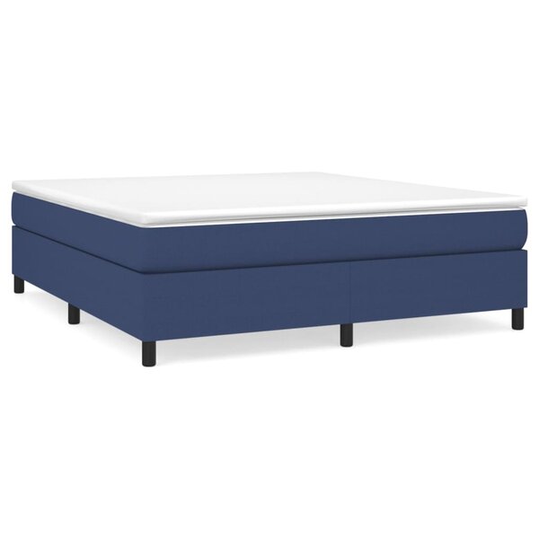 vidaXL Cadre de lit sans matelas bleu 180x200 cm tissu