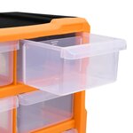 vidaXL Organisateur multi-tiroirs avec 18 tiroirs centraux 38x16x47 cm