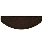 vidaXL Tapis d'escalier autocollants 15Pièces Marron 65x21x4cm Aiguilleté