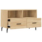 vidaXL Meuble TV Chêne sonoma 80x36x50 cm Bois d'ingénierie