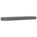 vidaXL Lit surélevé de jardin Acier enduit de poudre 523x140x36cm gris