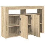 vidaXL Meuble de rangement Chêne Sonoma Bois d'ingénierie 116 x 30 x 75 cm