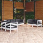 vidaXL Salon de jardin 7 Pièces avec coussins bois de pin massif