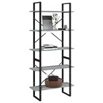 vidaXL Bibliothèque 5 niveaux Sonoma gris 80x30x175 cm
