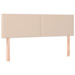 vidaXL Sommier à lattes de lit avec matelas LED Cappuccino 140x200 cm