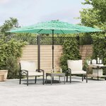 vidaXL Parasol de jardin avec mât en acier vert 290x290x238 cm