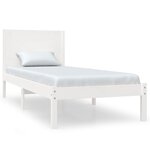 vidaXL Cadre de lit sans matelas blanc 75x190 cm bois massif