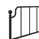 vidaXL Cadre de lit métal sans matelas avec pied de lit noir 80x200 cm