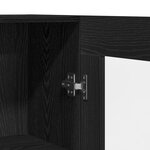 Bibliothèque vidaXL en noir et chêne  82 5x30 5x150 cm  en bois d'ingénierie