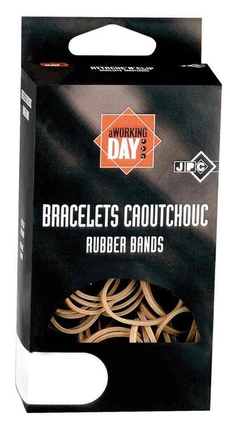 Bracelets caoutchouc Elastique 150 x 6 mm Etui 100g JPC