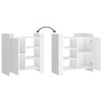 vidaXL Buffet blanc 73 5x35x75 cm bois d’ingénierie