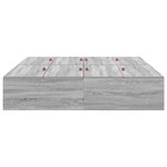 vidaXL Cadre de lit de rangement Gris Sonoma 150x200 cm