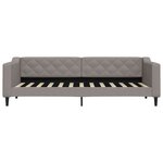 vidaXL Lit de jour avec gigogne sans matelas taupe 80x200 cm