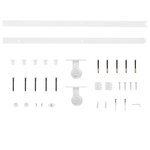 vidaXL Kit de quincaillerie de porte coulissante 200 cm Acier Blanc