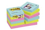Lot de 12 blocs Notes Super Sticky Collection Miami 47,6 x 47,6mm POST-IT