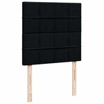 vidaXL Sommier à lattes de lit avec matelas Noir 90x190 cm Tissu