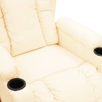 vidaXL Fauteuil inclinable Crème Similicuir
