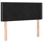 vidaXL Sommier à lattes de lit avec matelas Noir 90x200 cm Velours