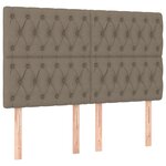vidaXL Sommier à lattes de lit avec matelas Taupe 160x200 cm Tissu