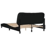 vidaXL Cadre de lit sans matelas noir 120x200 cm tissu