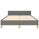 vidaXL Cadre de lit sans matelas gris foncé 120x200 cm tissu