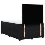 vidaXL Sommier à lattes de lit avec matelas Noir 120x200 cm Velours
