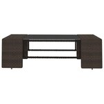 vidaXL Salon de jardin 9 Pièces avec coussins Marron Résine tressée