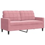 vidaXL Ensemble de canapés 4Pièces et coussins et traversins rose velours