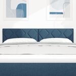 Tête de lit vidaXL Design blocs de diamants bleue 144 cm tissu